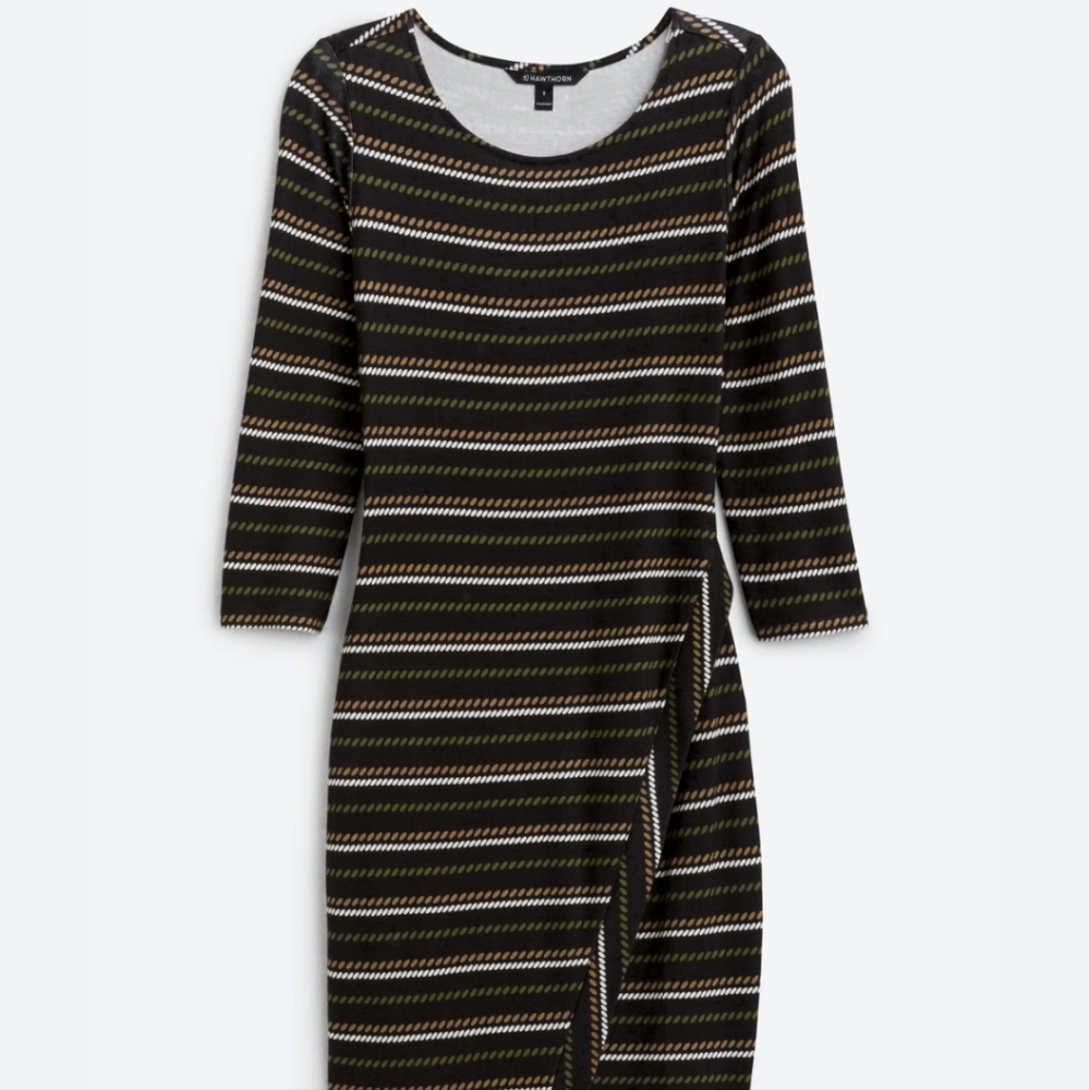 41 Hawthorn Fae Knit long sleeved body con dress